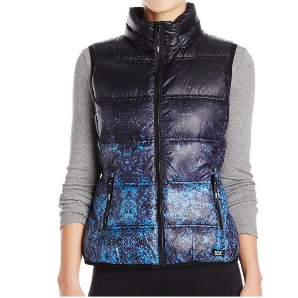 NWOT‎ Marc New York Black and Blue Puffer Vest